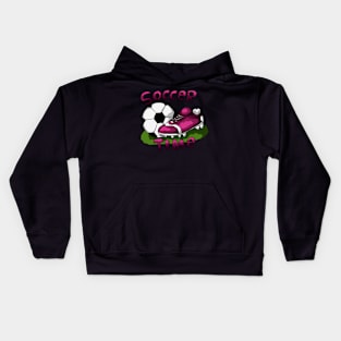 soccer time player game Kids Hoodie